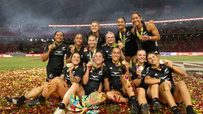 image: Black Ferns Sevens claim third consecutive Singapore crown