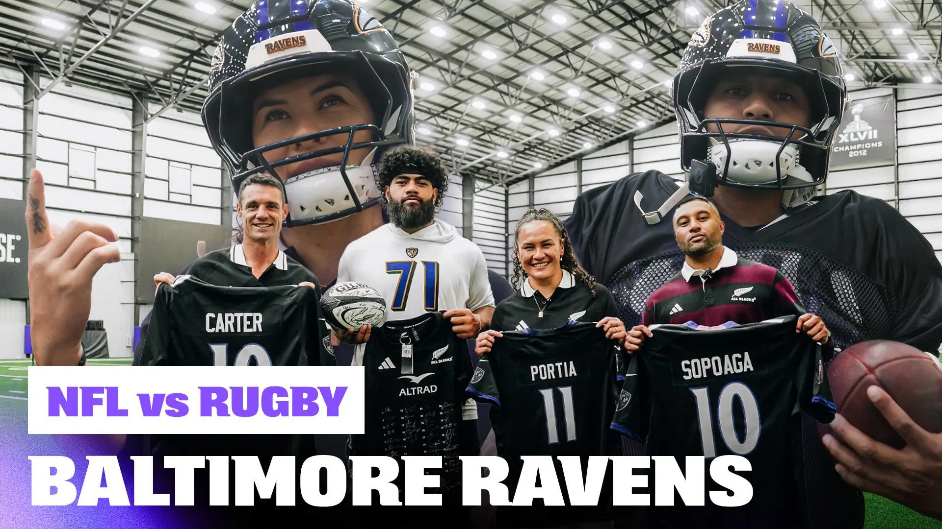 What happens when All Blacks and Black Ferns stars meet the Baltimore Ravens? 