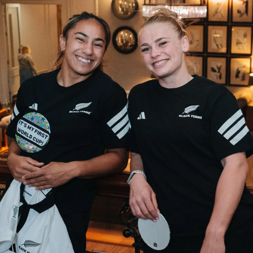 image: Black Ferns Adidas 3 Stripes Tee