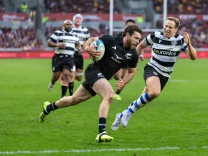 image: All Blacks XV Fight Back from 19-0 Down to Beat Barbarians
