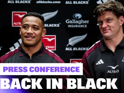 Back in black: Scott Barrett & Shannon Frizell prepare for Bledisloe